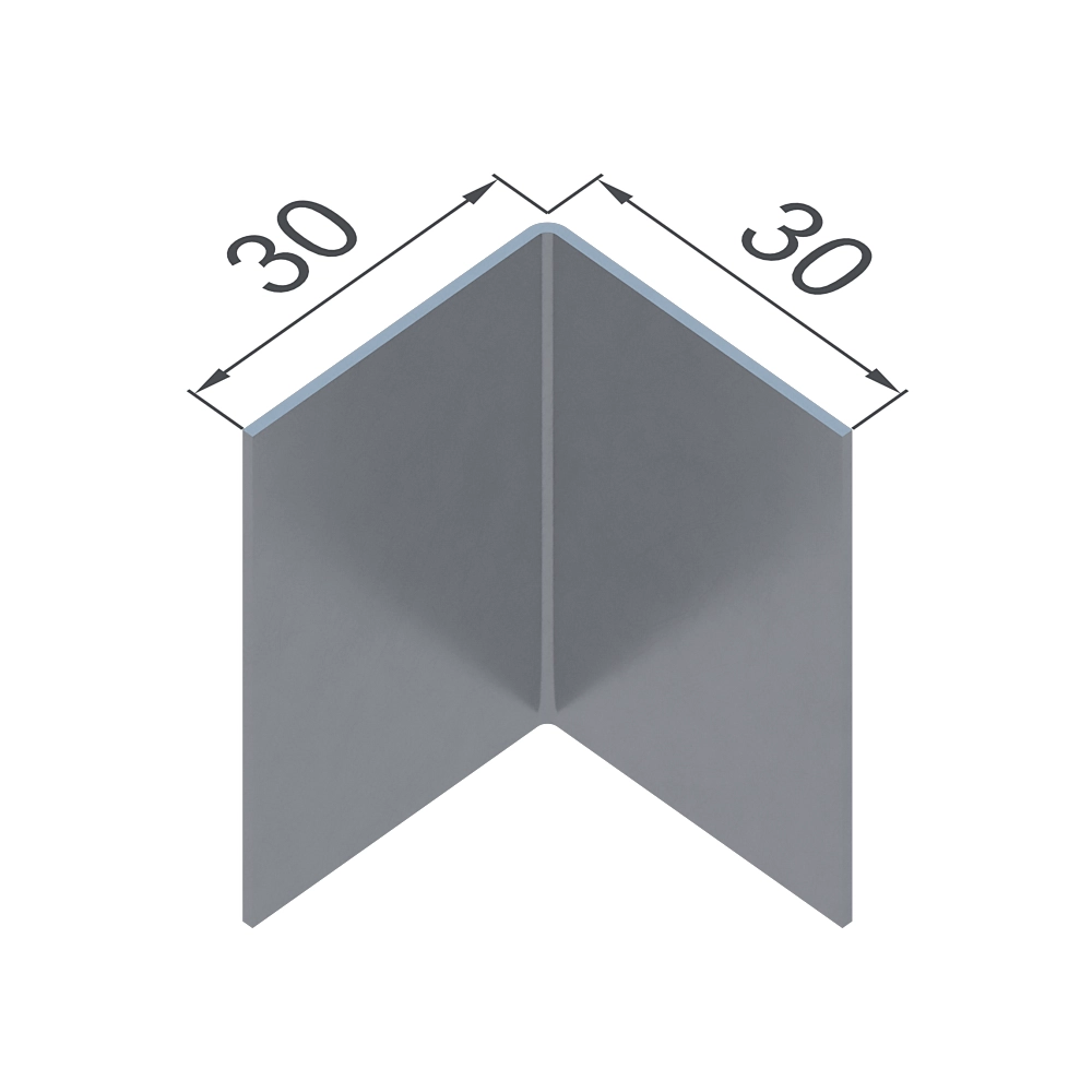 Г-профиль оцинкованный 30×30×1.2 мм для НВФ